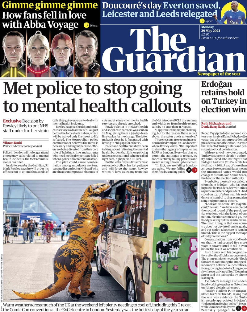 The Guardian - Met Police to stop going to mental health callouts
