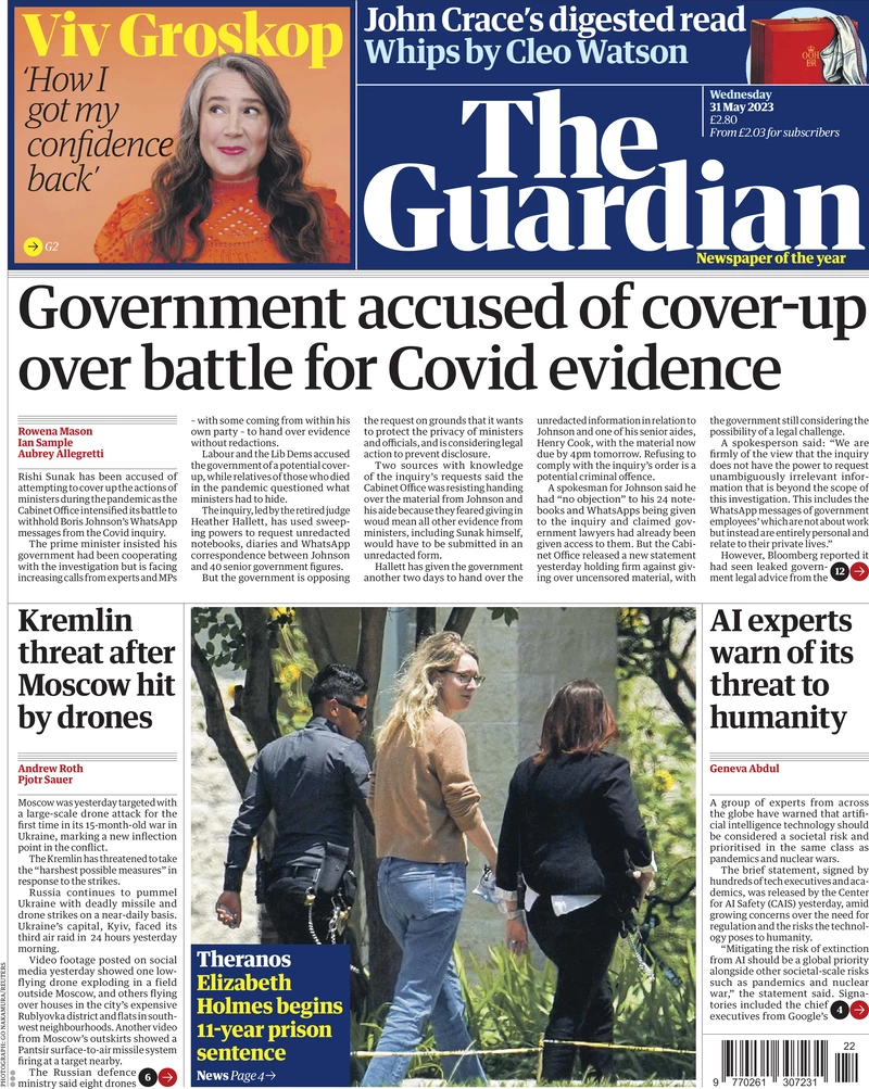 The Guardian - Government accused of cover up over battle for Covid evidence