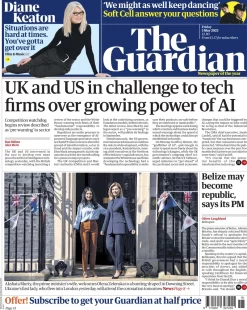 The Guardian – UK and US in challenge to tech firms over growing power of AI 