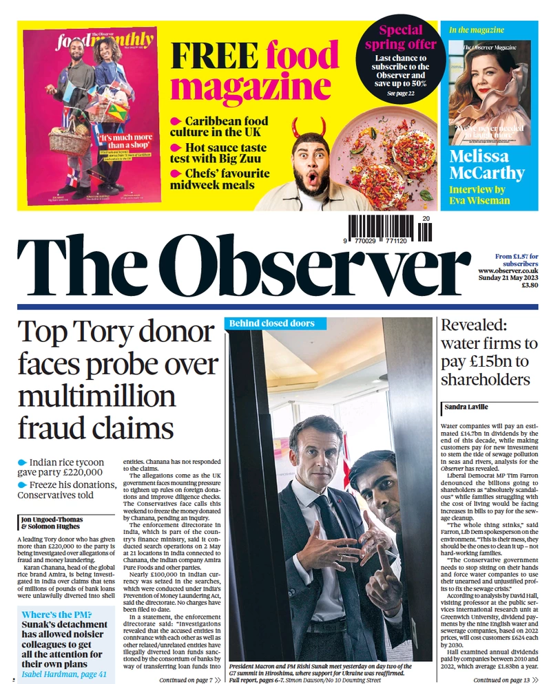 The Observer - Top Tory donor faces probe over multimillion fraud claim 