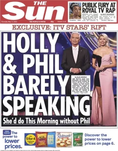 The Sun – Holly and Phil barely speaking 