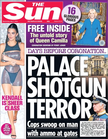 The Sun - Palace shotgun terror