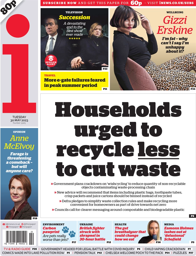 The i - Households urged to recycle less to cut waste