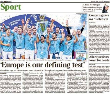 Times Sport – ‘Europe is our defining test’