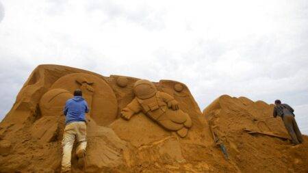 WATCH: Sand sculptors get ready for annual festival