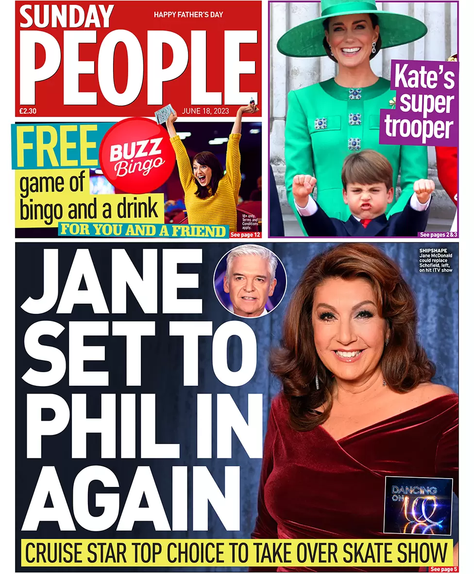 Sunday People - Jane set to Phil in again