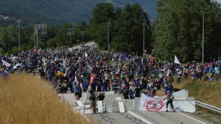 Police fire tear gas as thousands in France protest against high-speed Lyon-Turin train