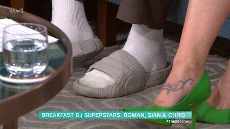 Roman Kemp somehow forgets to bring any shoes for This Morning