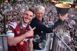 West Ham boss David Moyes keen for Declan Rice to join Chelsea… but accepts midfielder is set on Arsenal move