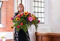 Patsy Kensit returns to EastEnders as Emma Harding for emotional funeral scenes