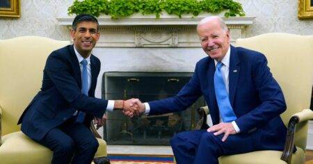 Biden hails Rishi as ‘Mr President’ in silly gaffe as they meet up in the US