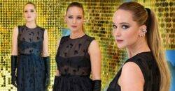 Jennifer Lawrence wears sheer black gown to premiere of new film and needless to say she looks glorious