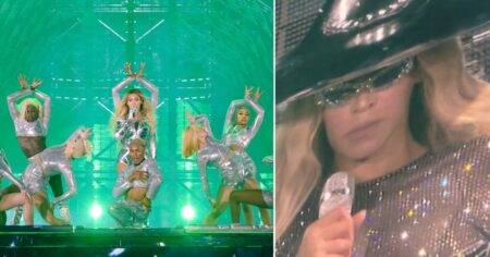 Beyonce looks absolutely fuming on stage as concert hit by audio issues
