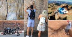 Eight times tourists have vandalised cultural landmarks and natural wonders