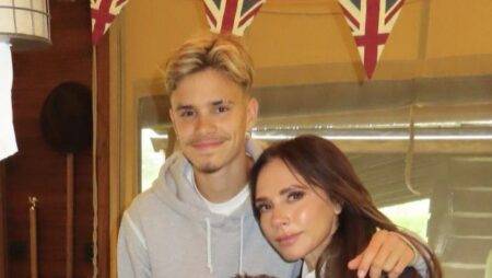 Victoria Beckham’s son Romeo proves he’s learned from the best as he detoxes with face mask at Glastonbury