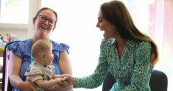 Adorable baby clung on to Kate Middleton’s hand for minutes at children’s centre
