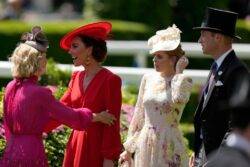 Lady in red: Kate Middleton dazzles in Alexander McQueen at Royal Ascot