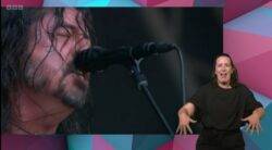 Foo Fighters fans go wild for sign language interpreter as she rocks out to band’s surprise Glastonbury performance