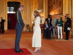 Kate Garraway cheered on by husband Derek Draper as Prince William awards her MBE