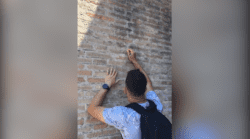 Tourist caught ‘carving girlfriend’s name’ into Rome’s Colosseum with keys