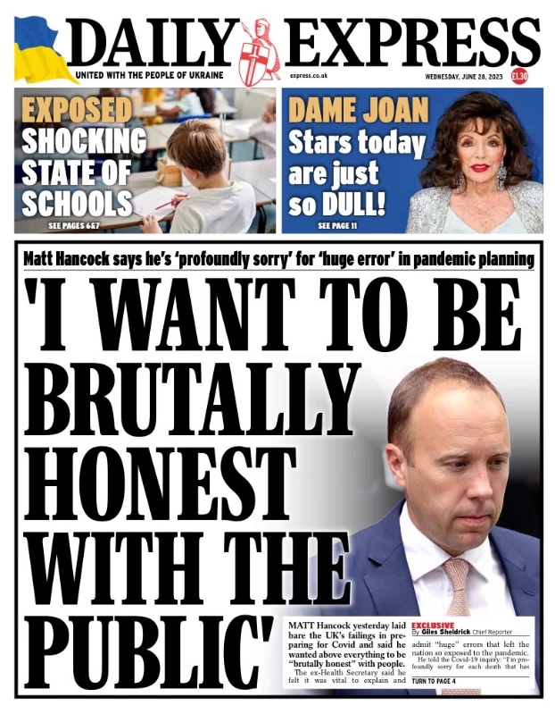 Daily Express - ‘I want to be brutally honest with the public’