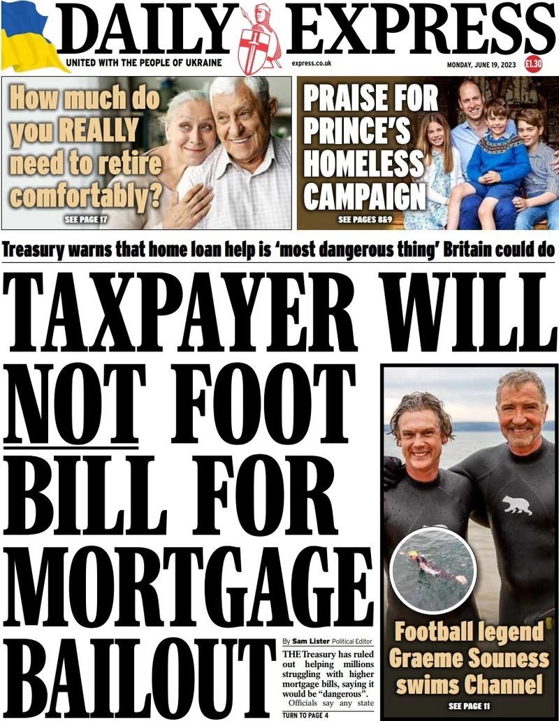 Daily Express - Taxpayer will not foot bill for mortgage bailout