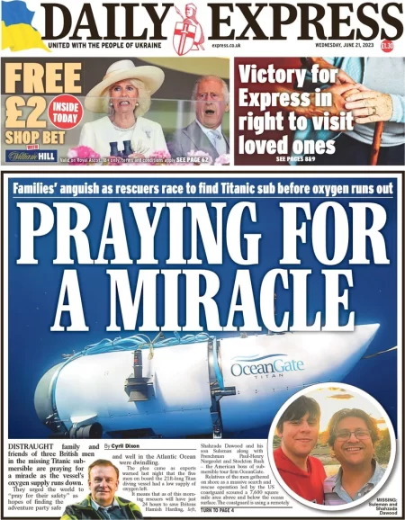 Daily Express - Praying for a miracle