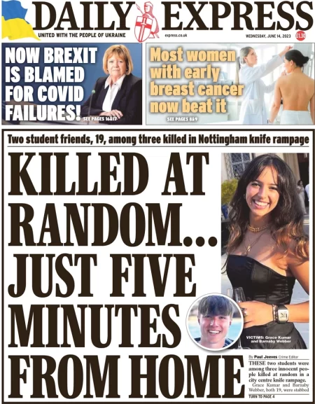 Daily Express - Killed at random … just five minutes from home