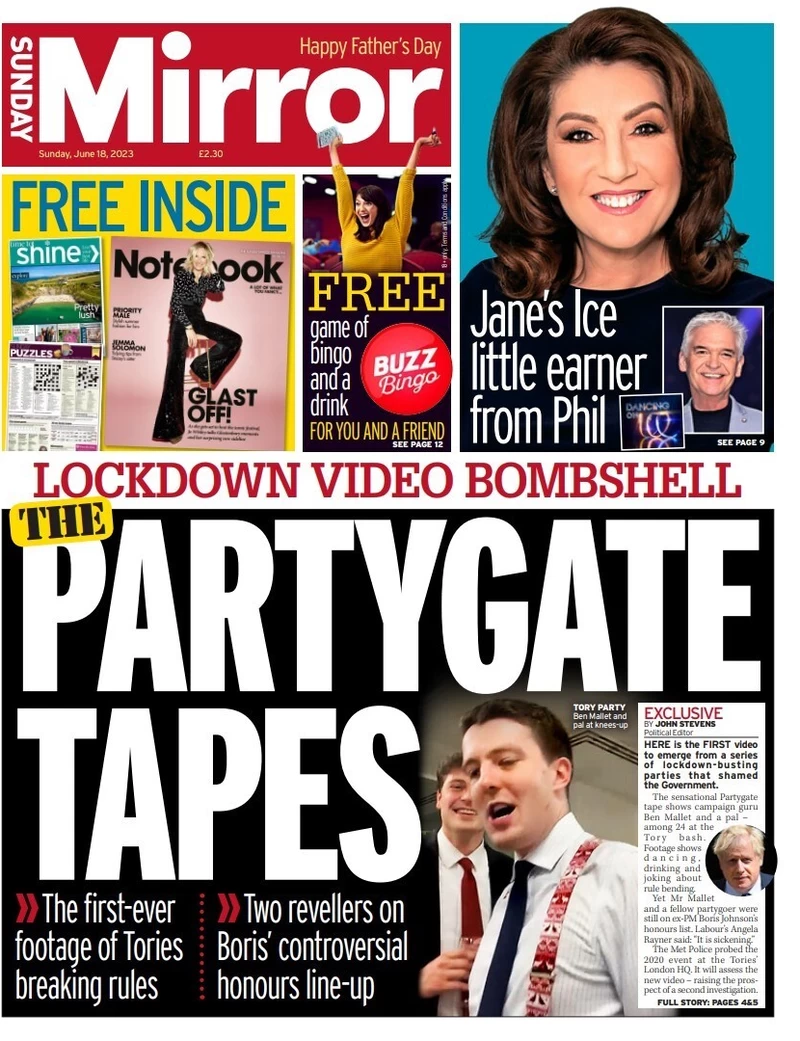 Sunday Mirror - Partygate tapes