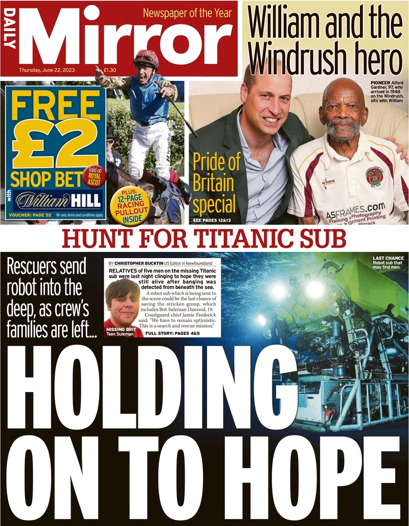 Daily Mirror - Holding onto hope