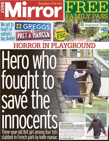 Daily Mirror - Hero who fought to save the innocents