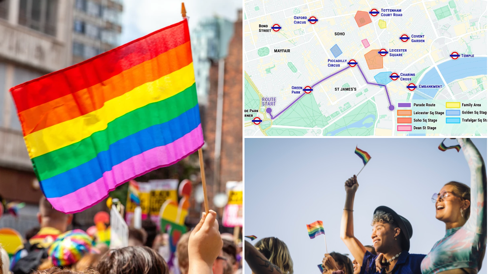 Map shows London Pride parade 2023 route and best places to stand WTX