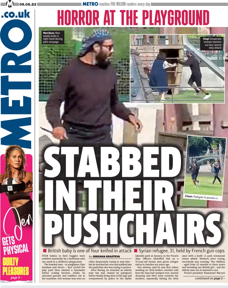 Metro - Stabbed in their pushchairs