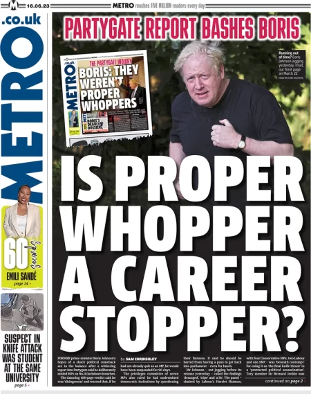 Metro - Is proper whopper a career stopper?