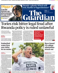 The Guardian – Tories risk bitter legal feud after Rwanda policy is ruled unlawful 