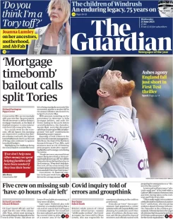 The Guardian – ‘Mortgage timebomb’ bailout calls split Tories 