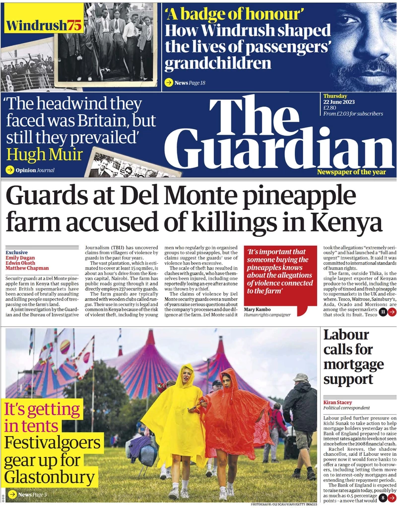 The Guardian - Guards at del Monte pineapple farm accused of killings in Kenya