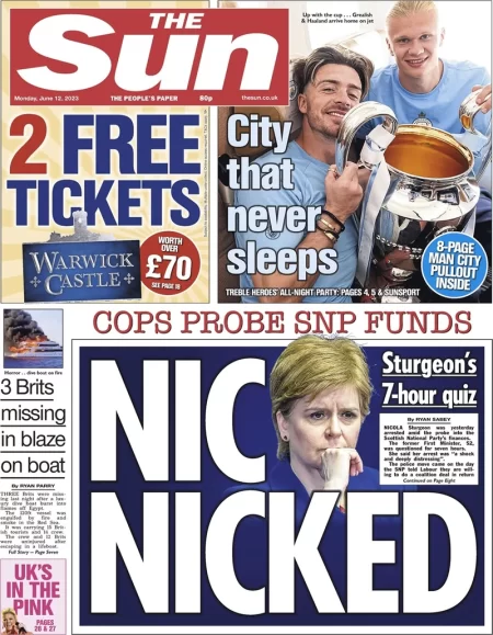 The Sun - Nic Nicked