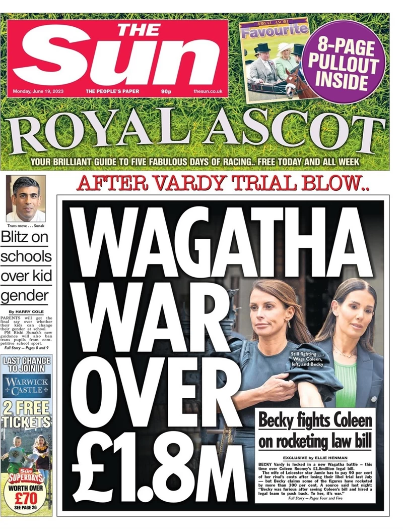 The Sun - Wagatha war over £1.8m