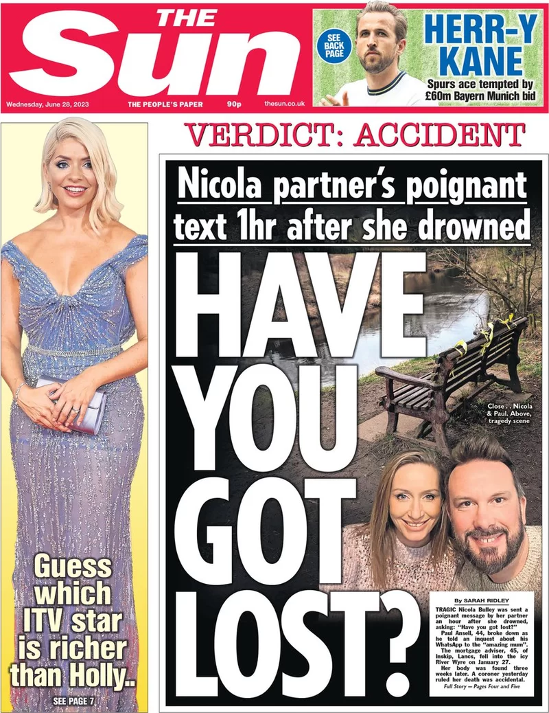 The Sun - Nicola Bulley inquest: ‘Have you got lost’