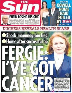 The Sun – Fergie: I’ve got cancer 