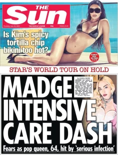 The Sun – Madonna intensive care dash 