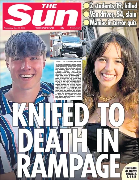 The Sun - Knifed to death in rampage