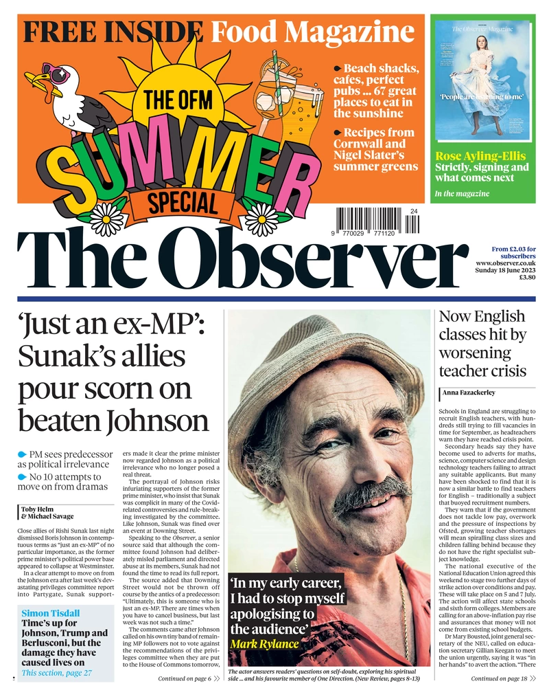 The Observer - ‘Just an ex-MP’: Sunak’s allies pour scorn on beaten Johnson
