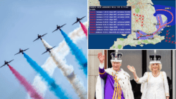 Map shows Red Arrows flypast route and timings for Trooping the Colour 2023