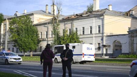 Live: Russia says it thwarted two drone attacks on buildings in Moscow