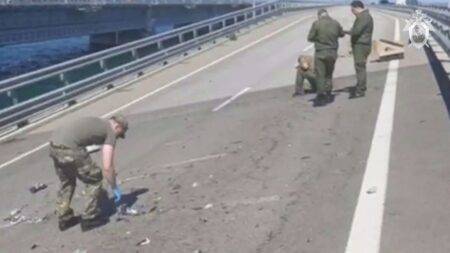 Watch: Russia shares video showing Crimea bridge damage