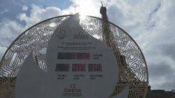 WATCH: A giant clock counts down the time to the Paris Olympics