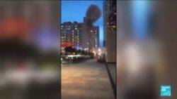 Explosions from thwarted drone attack rock Moscow business district