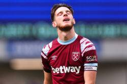 West Ham fuming with Arsenal over delay in confirming Declan Rice transfer